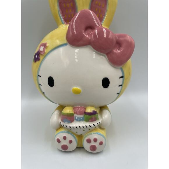 Blue Sky Clayworks HELLO KITTY Easter Bunny Ears Basket Eggs Figurine NEW 2024 - Picture 2 of 8
